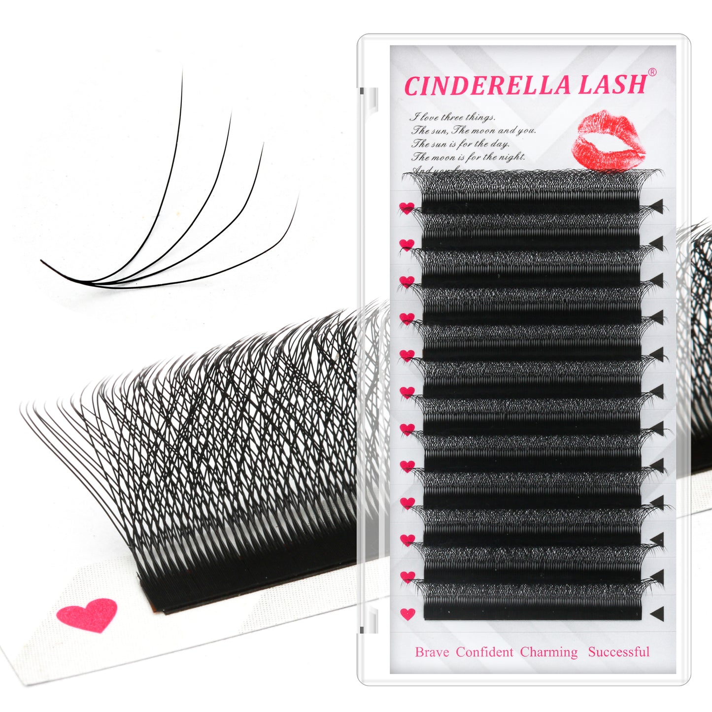 Double Tips 4D W Shape Lash Extension Natural Soft Light Hand Woven Fans Automatic Flower False Eyelashes For Women Makeup Fluffy Volume