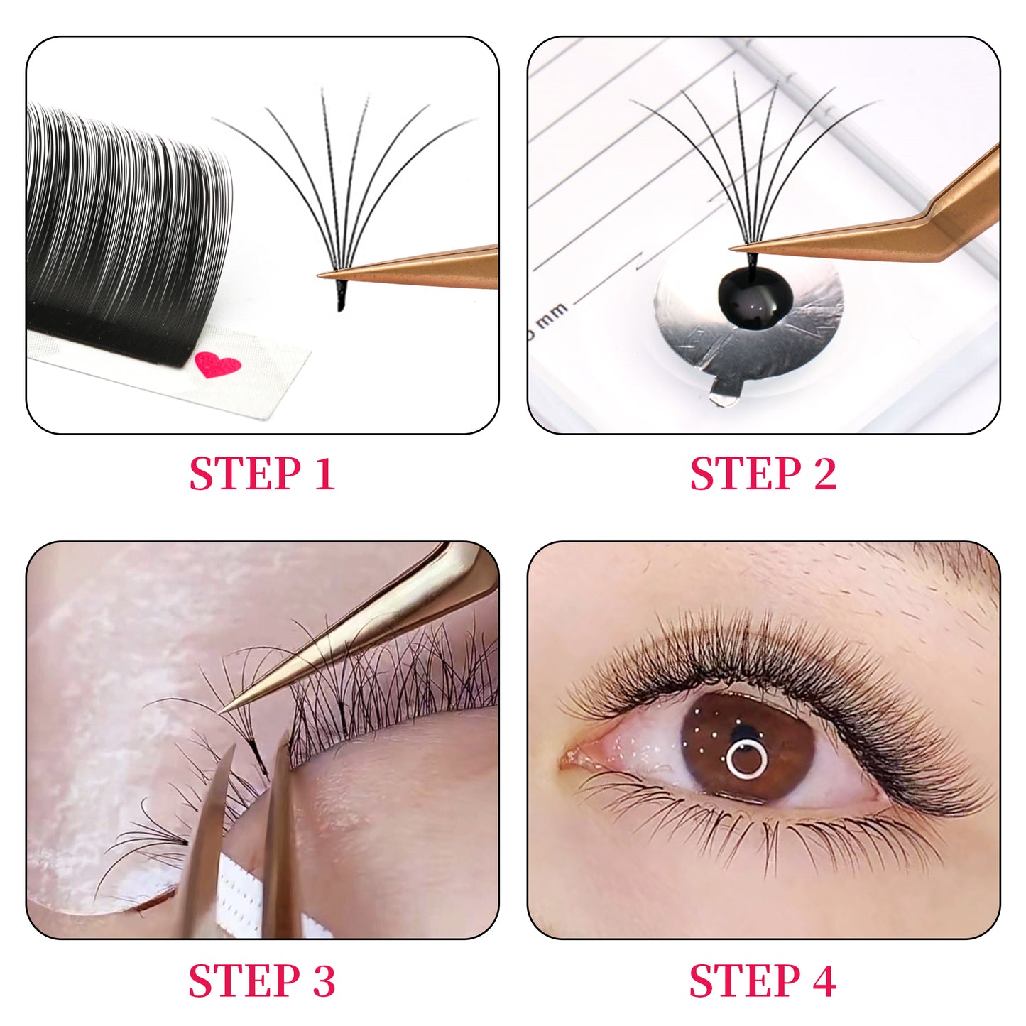 12 Lines classic eyelash soft silk fiber permanent curl fake individual lashes false mink D Curl 0.07 Thickness