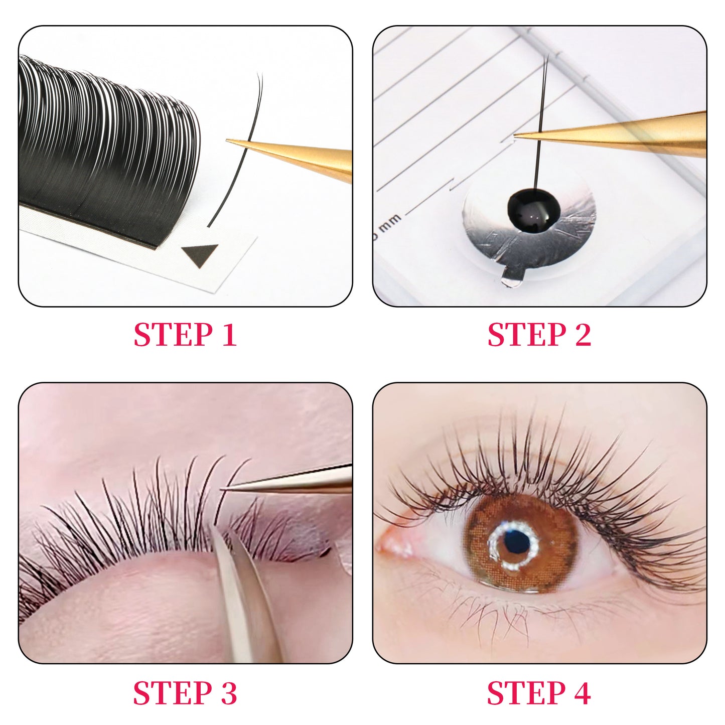 Ellipse Flat Eyelash 0.15 C D Curl 8-15mm Silk Classic Individual Lashes Extension Natural Faux Mink Eyelashes Matte Black Split Tips Makeup Tools Choice